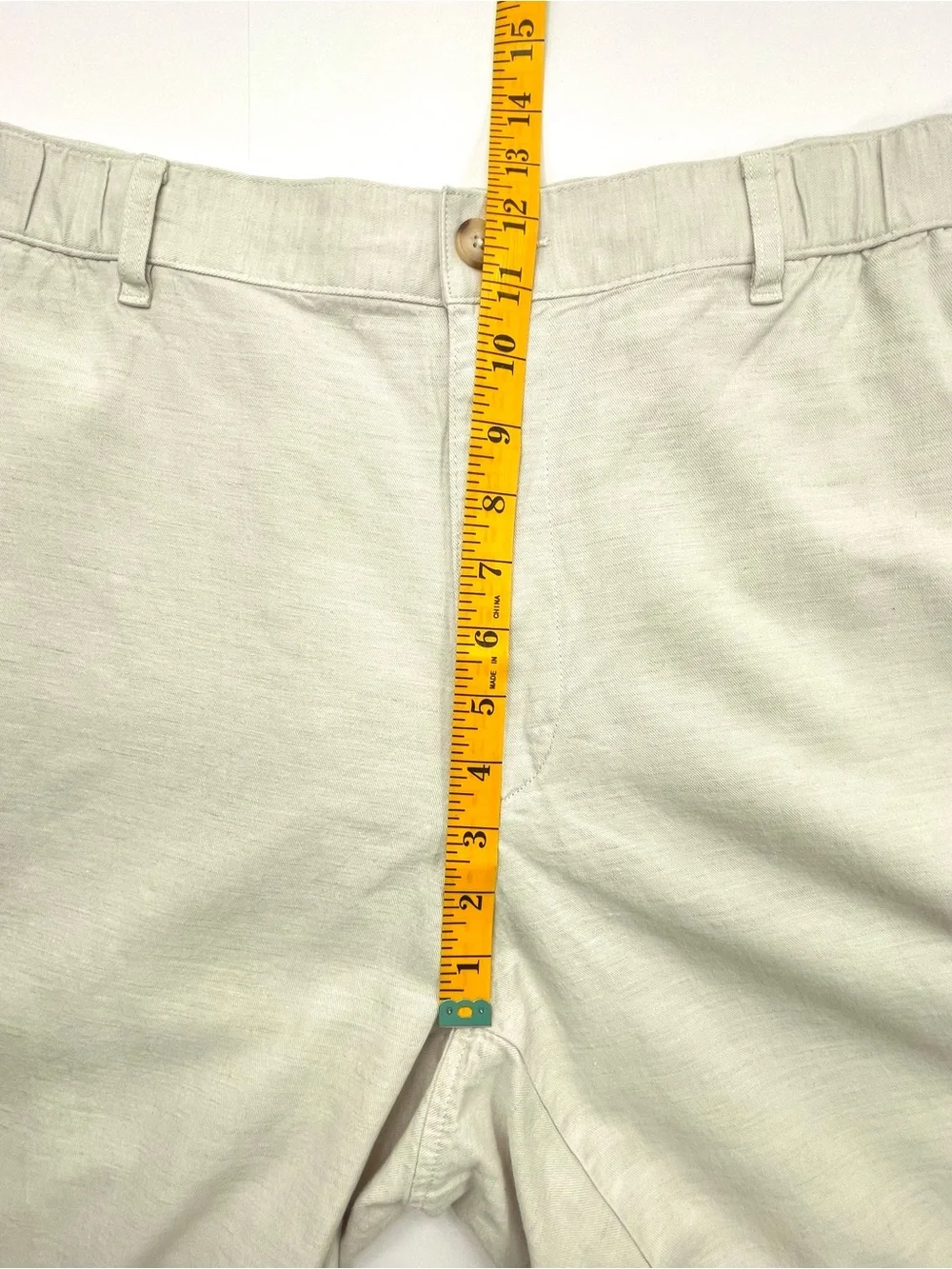 UNIQLO Men's Light Tan Linen Blend Pants Drawstring Elastic Waist 42-45 Size 3XL